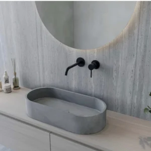 כיור בטון אובלי מונח ״סיני״ 60X28X12ס״מ