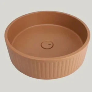 כיור בטון עגול מונח ״נגב״ 40X40X12ס״מ